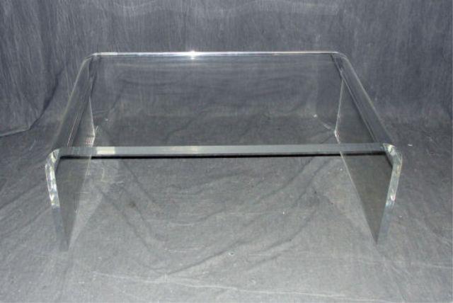 Appraisal: Midcentury Lucite Waterfall Coffee Table Possibly Karl Springer From a