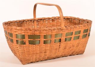 Appraisal: Northeast American Indian Ash Basket Northeast American Indian Rectangular Woven