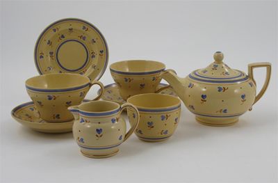 Appraisal: A Wedgwood tea for two by Millicent Taplin painted with