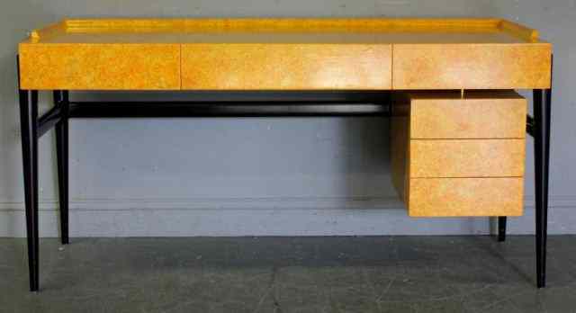 Appraisal: Midcentury Knee Hole Desk In the style of Gio Ponti