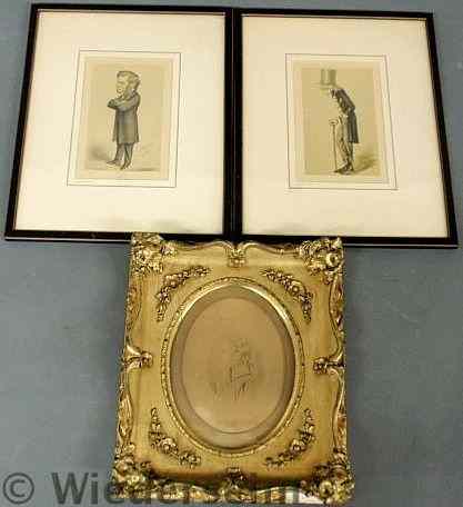 Appraisal: Gilt framed drawing signed verso W A Mozart from a