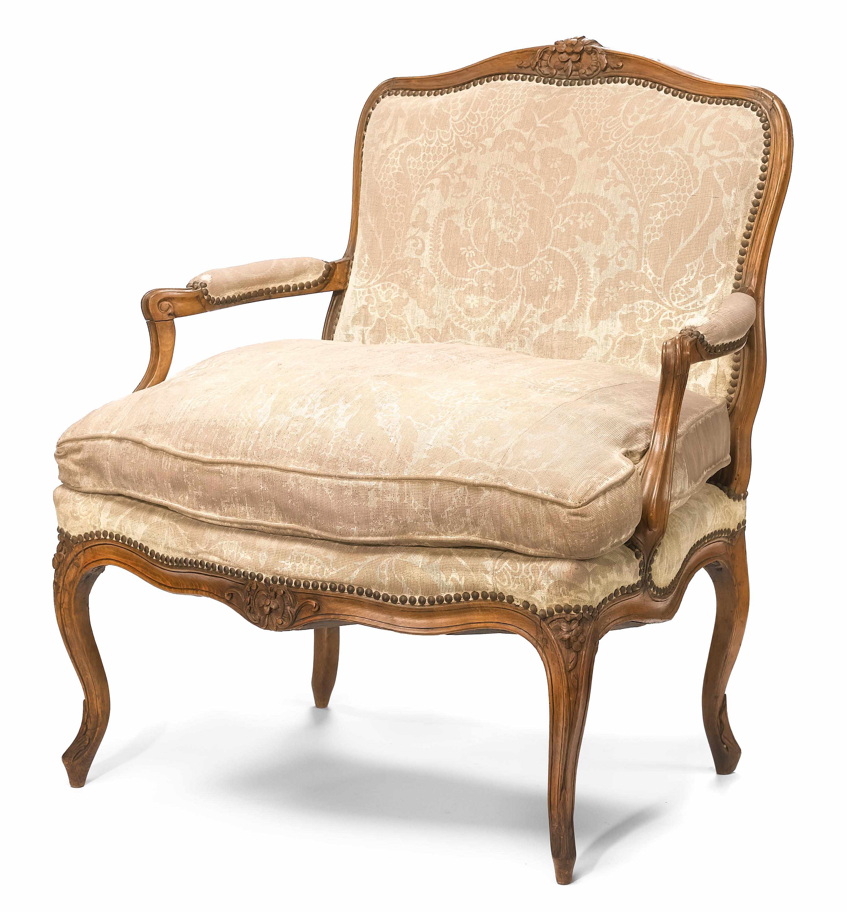 Appraisal: A Louis XV style walnut marquise late th century The