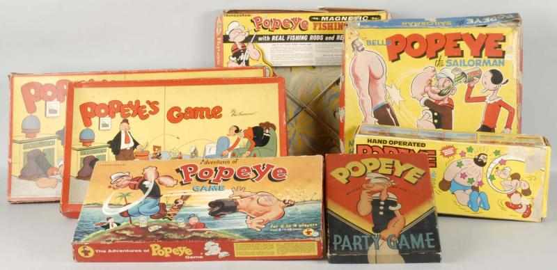 Appraisal: Lot of Contemporary Vintage Popeye Games Description All with original