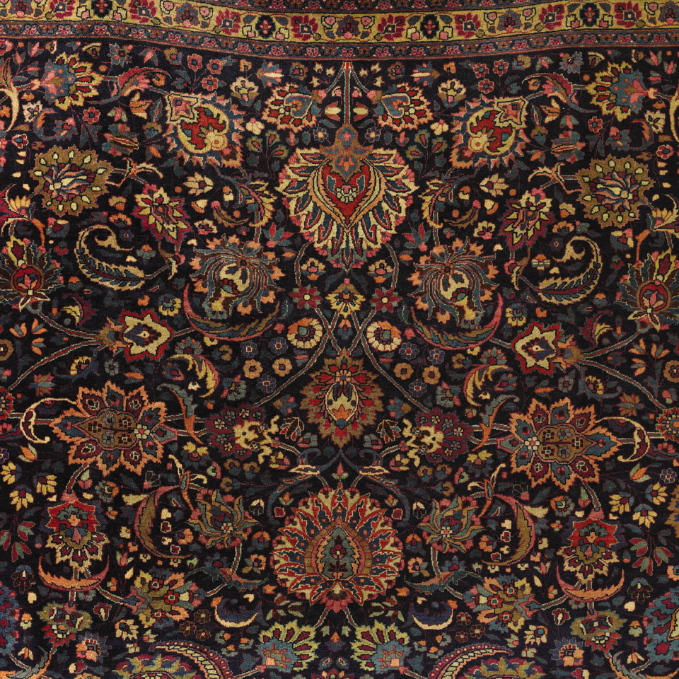 Appraisal: Kashan Carpet ft x ft x m x m