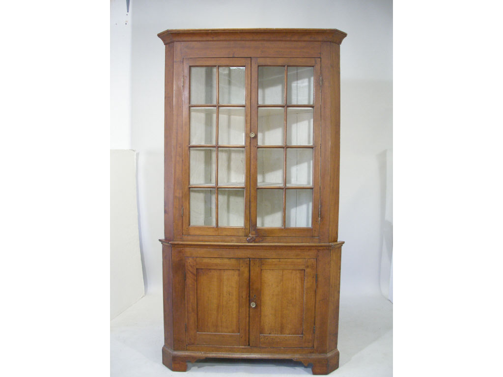 Appraisal: NC Corner Cupboard Early th c att to Yadkin Co