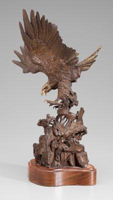 Appraisal: Lorenzo Ghiglieri bronze eagle Oregon born American bald eagle edition