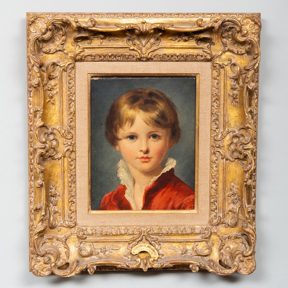 Appraisal: English School Portrait of a Boy Oil on canvas unsigned