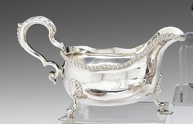 Appraisal: George III sterling silver sauce boat daniel smith robert sharp