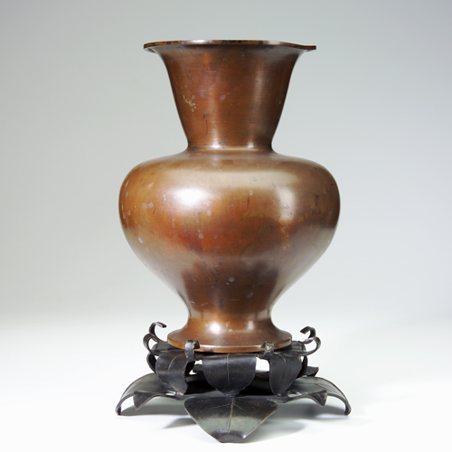 Appraisal: MARIE ZIMMERMANN Large Chinese-form vase in heavy spun copper with