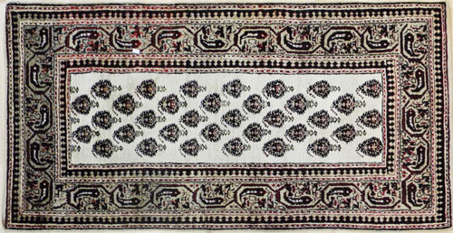 Appraisal: Hamadan carpet ' x ' together with three mats