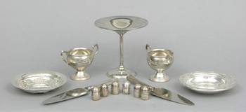 Appraisal: A Lot of Mixed Sterling Silver Tabletop Items A lot