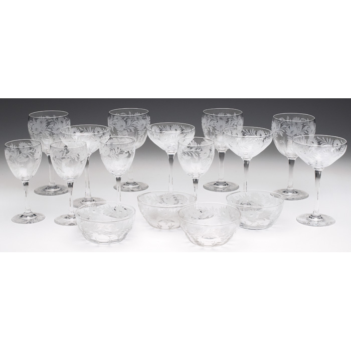 Appraisal: Libbey glasses set of eleven w x h with glasses