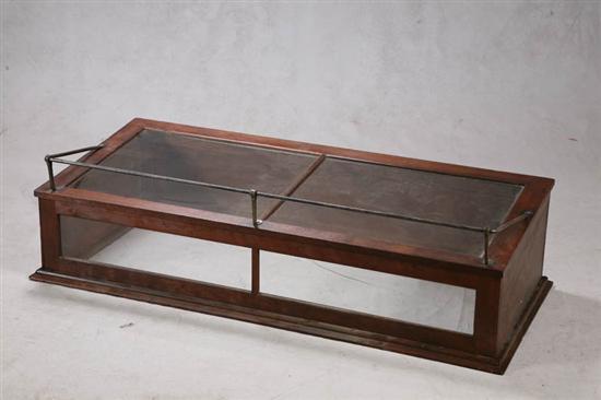 Appraisal: COUNTER TOP DISPLAY CASE Walnut with glass top front and