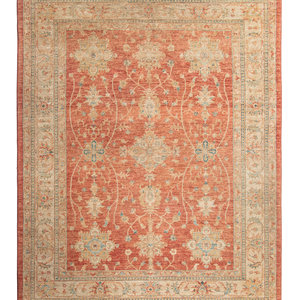 Appraisal: An Oushak Wool Rug Second Half th Century feet inch