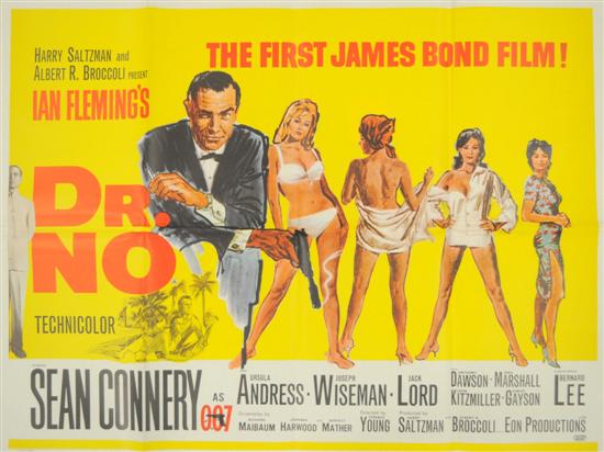 Appraisal: Dr No poster Quad UK folded A condition '' h