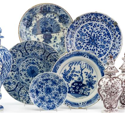 Appraisal: Group of Delft blue and white plates th th century