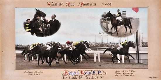 Appraisal: PHOTOGRAPH OF THE FINISH OF THE CAULFIELD CUP WON BY