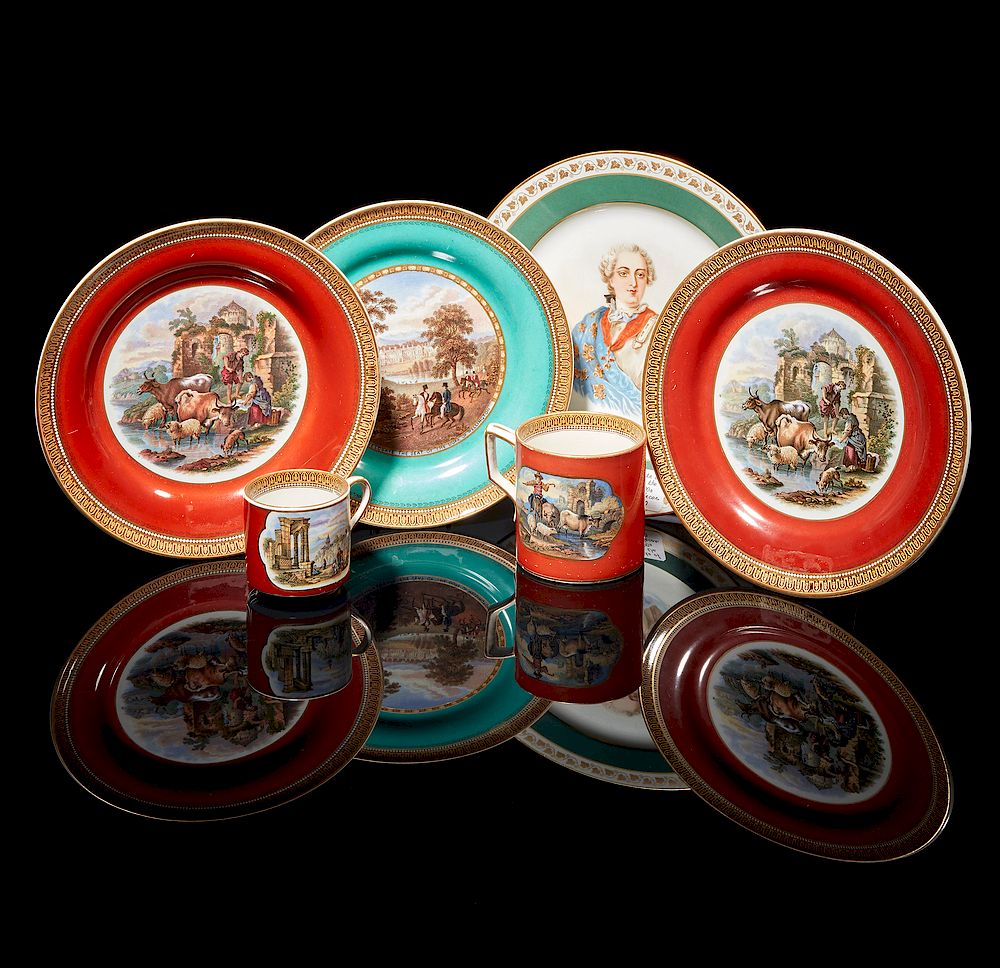 Appraisal: Prattware Sevres Plates Lot of four plates comprising a Sevres