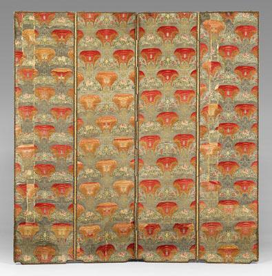 Appraisal: Art Nouveau four-panel room screen each panel with Art Nouveau