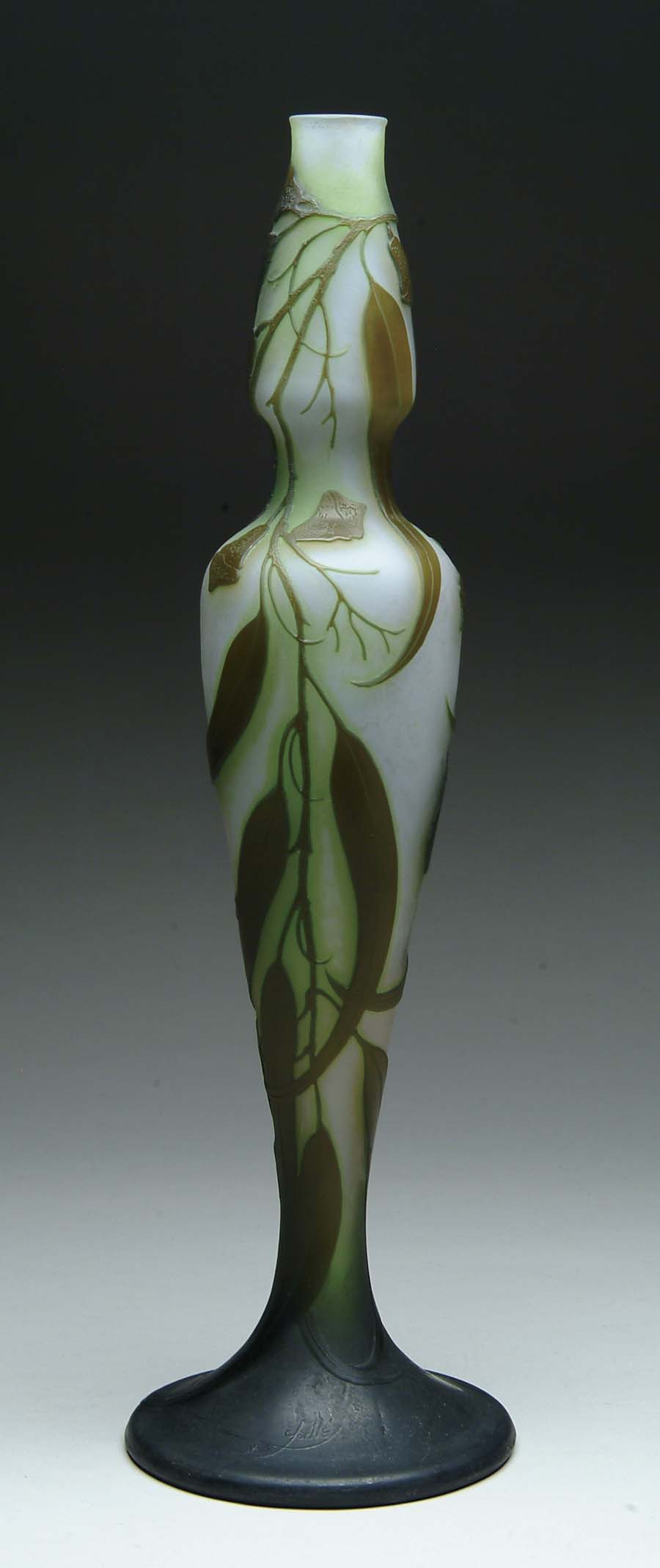 Appraisal: GALLE CAMEO VASE Tall Galle vase features cameo decoration of