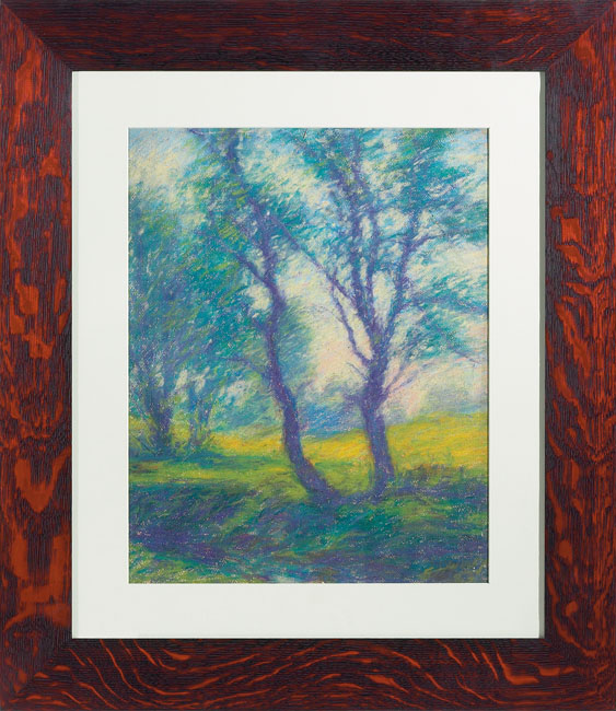 Appraisal: E T Hurley American - Forest Clearing colorful pastel on