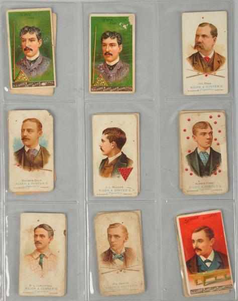 Appraisal: Lot of Billiard Players Tobacco Cards Description Includes Allen Ginter's