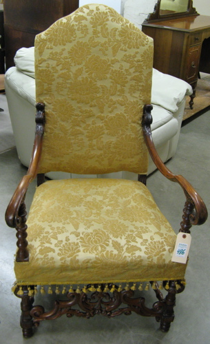 Appraisal: LOUIS XVI STYLE ARMCHAIR American c 's having an arched