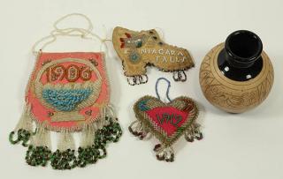 Appraisal: lot of Iroquois beadwork whimsy group lot of Iroquois beadwork