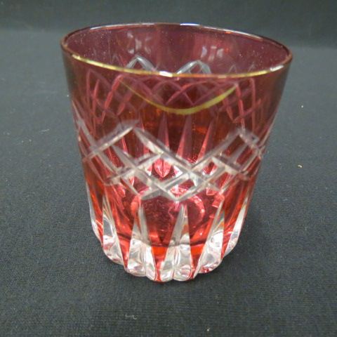 Appraisal: Ruby Cut-to-Clear Tumblers excellent