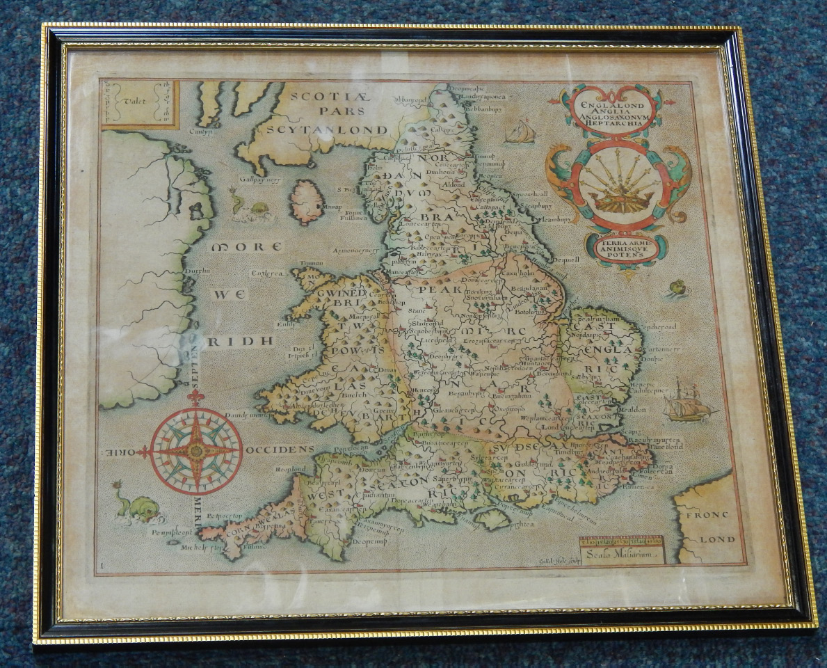 Appraisal: After William Hole Christopher Saxton map of England in colours