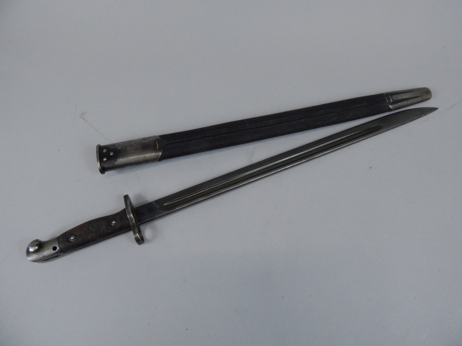 Appraisal: An early thC bayonet the blade stamped Sanders and dated