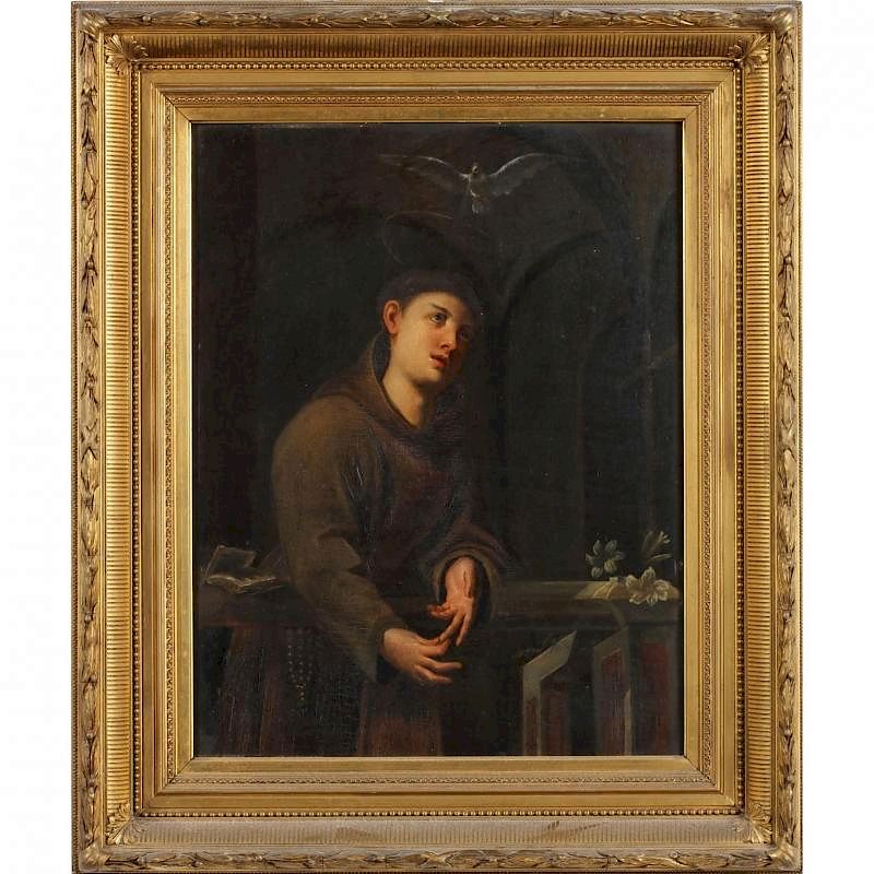 Appraisal: Old Master Style of a Saint oil on panel unsigned