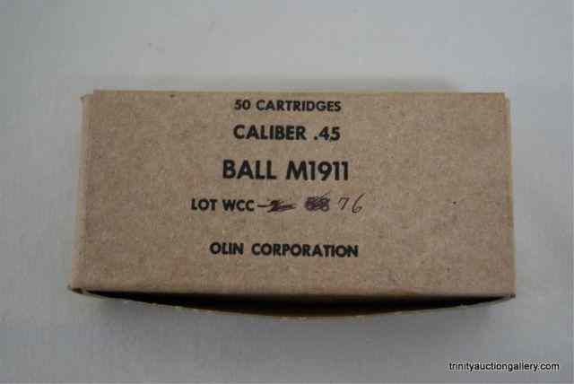 Appraisal: Military M cal Auto Pistol AmmunitionFull box of center fire