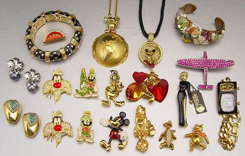 Appraisal: LOT OF JUDITH LEIBER NAPIER DISNEY AND WENDY GELL JEWELRY