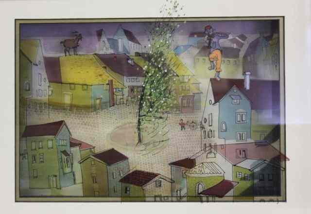 Appraisal: WEILL Jean-Pierri Vitreograph ''Shtetl ''Jean-Pierri Weill American th century From