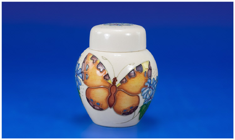 Appraisal: Moorcroft Jar and Cover Butterfly Range c Full Marks to