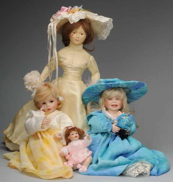 Appraisal: Lot of Artist Original Dolls Description Victorian Bride by Honor