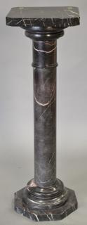 Appraisal: Black marble pedestal ht in top x Black marble pedestal