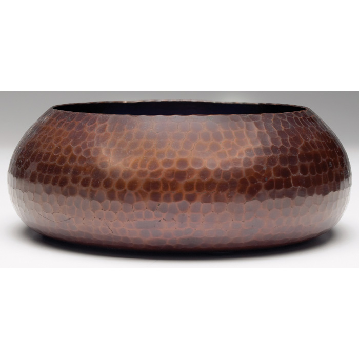 Appraisal: Roycroft bowl hammered copper original patina impressed mark w x