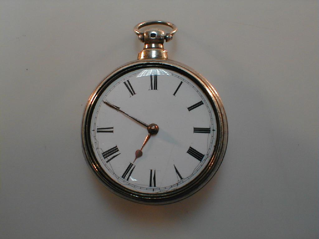 Appraisal: A William IV silver pair cased pocket watch with a