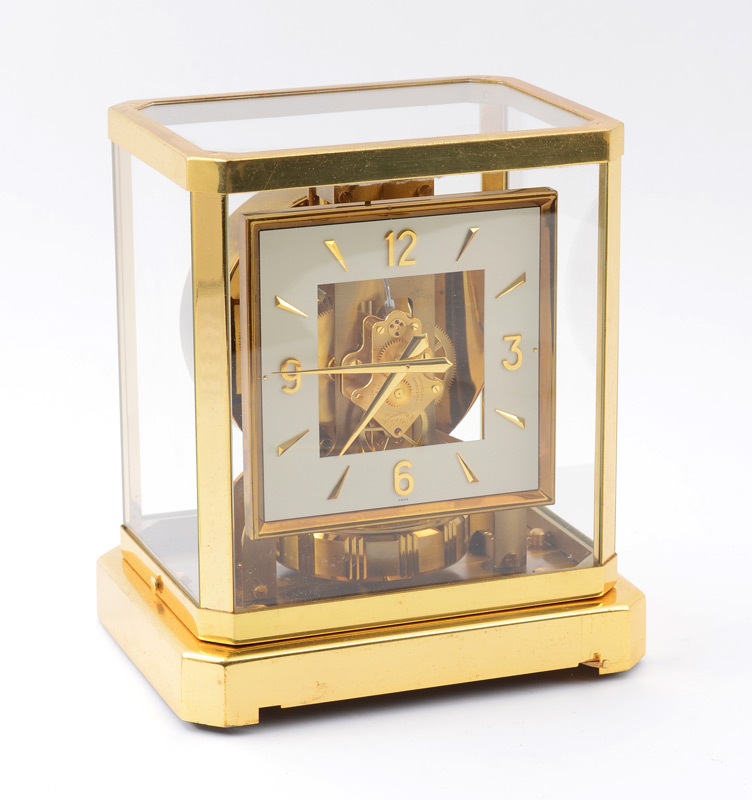 Appraisal: 'S LECOULTRE ATMOS CLOCK Brass trim glass on sides and