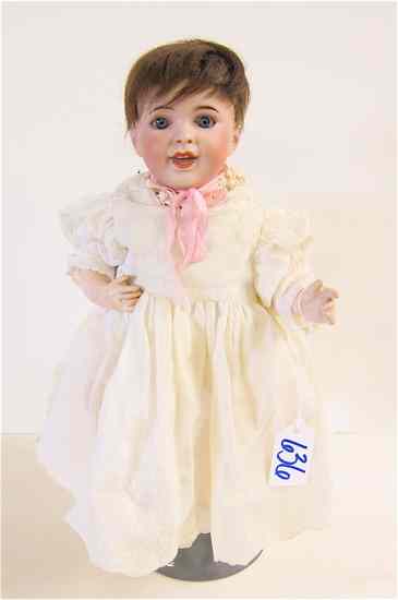 Appraisal: FRENCH S F B J ''LAUGHING JUMEAU'' DOLL with short