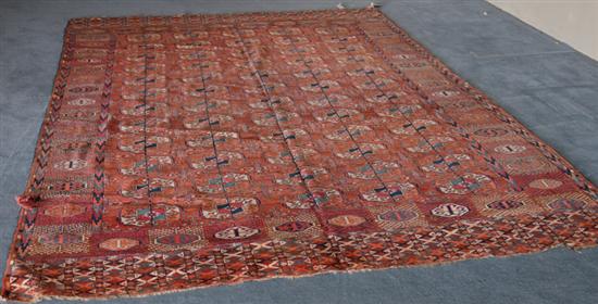 Appraisal: A Russian Tekke Turkoman Rug tears to ends ' x