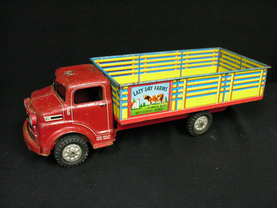 Appraisal: MARX LAZY DAY FARMS TIN LITHO TOY TRUCK Size Condition