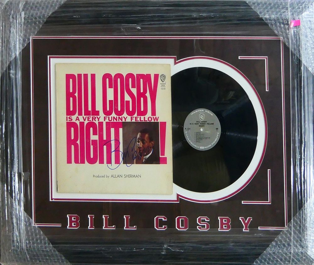 Appraisal: BILL COSBY AUTOGRAPHED VINYL RECORD COVER FRAMED Bill Cosby autographed