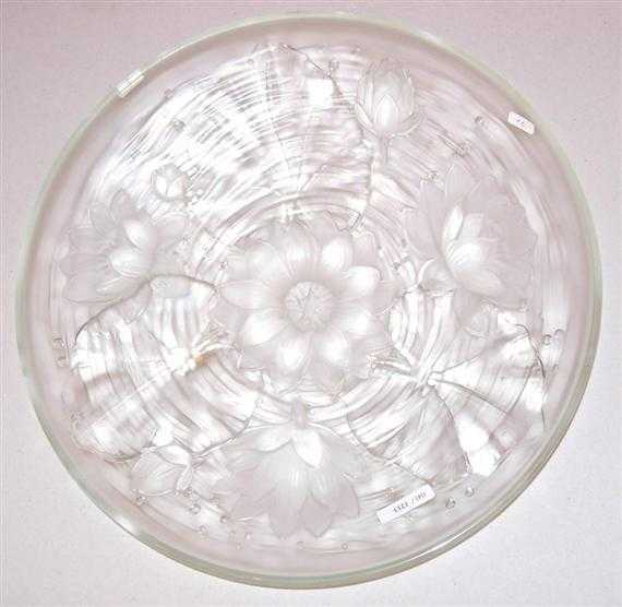 Appraisal: VERLYS DISH France circa White mould-pressed glass signed Verlys France