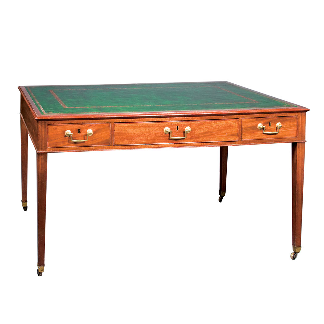 Appraisal: George III Mahogany Writing Table Circa The rectangular leather inset