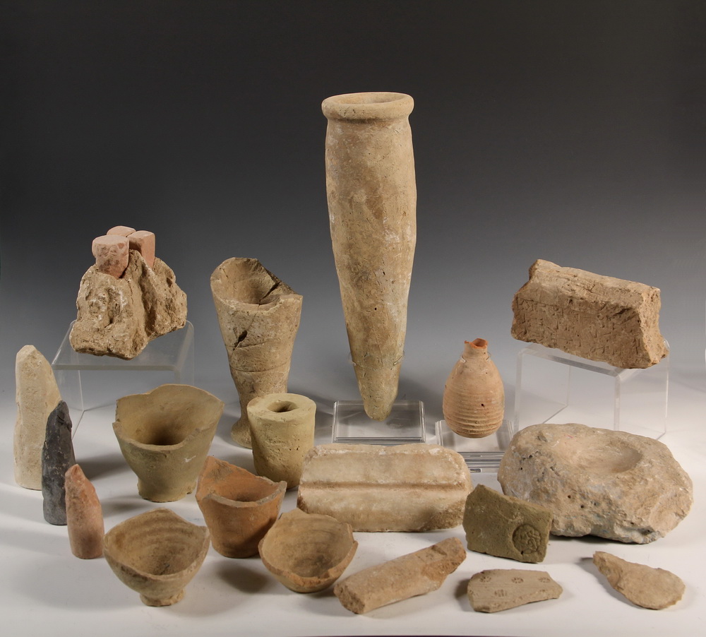 Appraisal: APPROX MIDDLE-EASTERN ANTIQUITIES FRAGMENTS - Inc Various Pottery Shards some