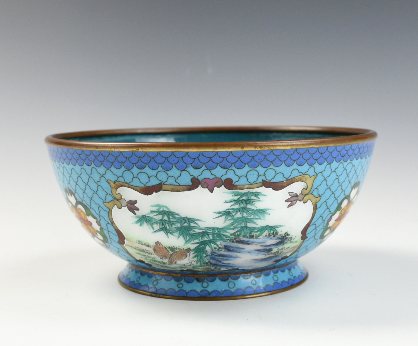 Appraisal: CHINESE CLOISONNE BOWL - TH C Chinese - th C