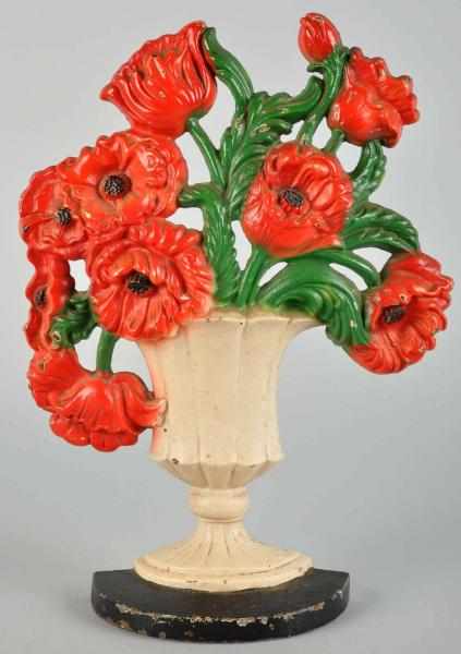 Appraisal: Cast Iron Hubley Poppies Flower Doorstop Description Numbered Condition Excellent